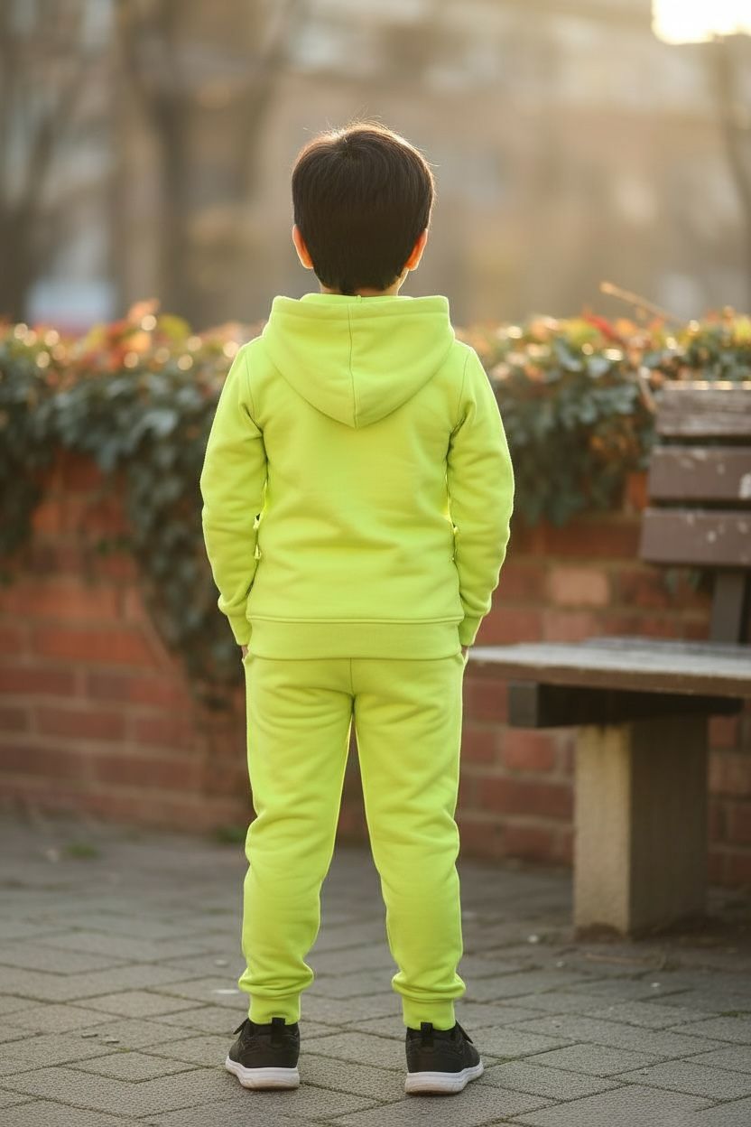 Neon Knitted Cotton Jogger Set – Hoodie & Pants Co-Ord Set