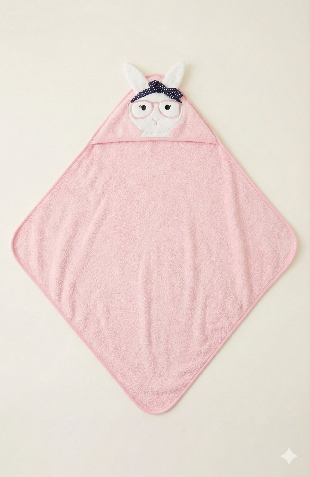 Pink Baby Hooded Towel Wrap with Cute Bunny Hood – Soft & Absorbent