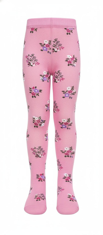 Pink Floral Breathable Premium Cotton Kids Stockings – Party to Play Wear