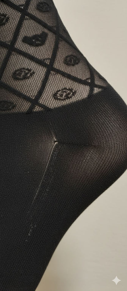 Black Breathable Premium Net Kids Stockings – Party Wear