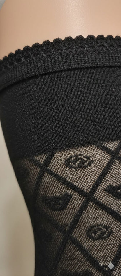 Black Breathable Premium Net Kids Stockings – Party Wear