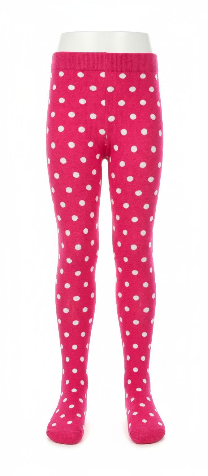 Pink & White Polka Dot Breathable Premium Cotton Kids Stockings – Party to Play Wear