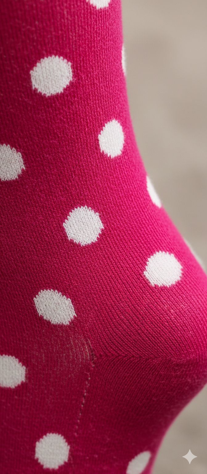 Pink & White Polka Dot Breathable Premium Cotton Kids Stockings – Party to Play Wear