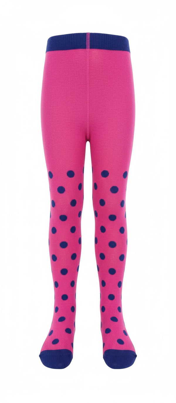 Magenta Blue Polka Dot Breathable Premium Cotton Kids Stockings – Party to Play Wear