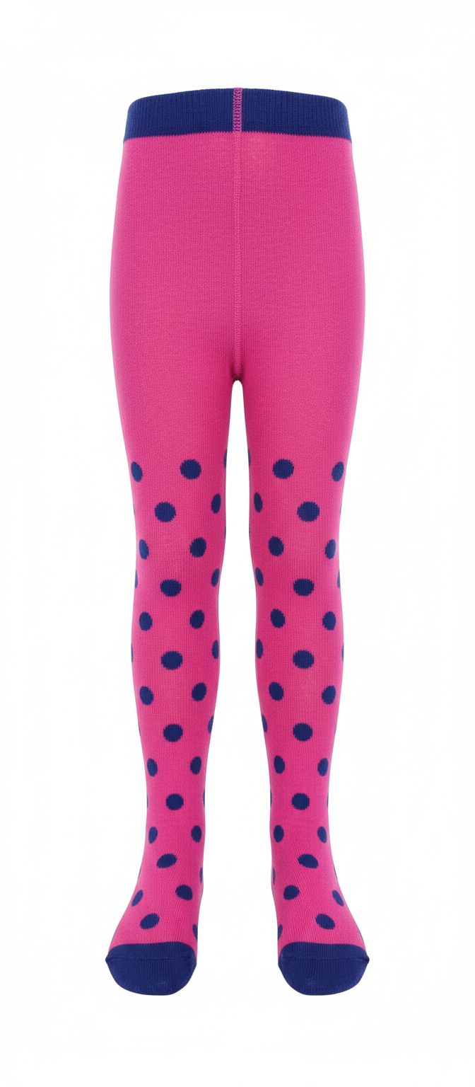 Magenta Blue Polka Dot Breathable Premium Cotton Kids Stockings – Party to Play Wear