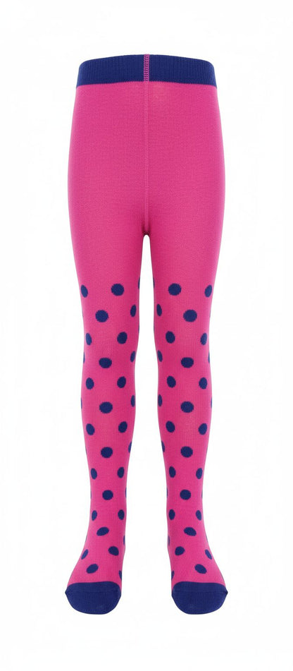 Magenta Blue Polka Dot Breathable Premium Cotton Kids Stockings – Party to Play Wear