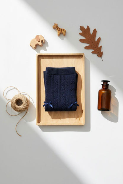Navy Blue Breathable Premium Cotton Kids Stockings – Party to Play Wear