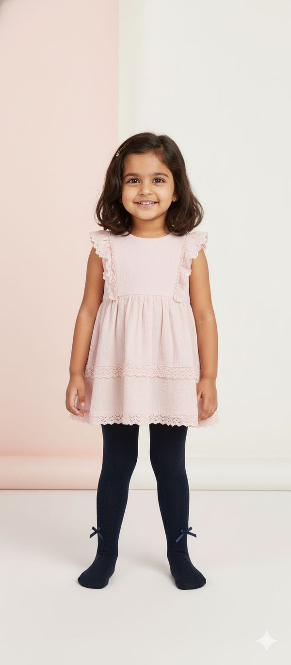 Navy Blue Breathable Premium Cotton Kids Stockings – Party to Play Wear