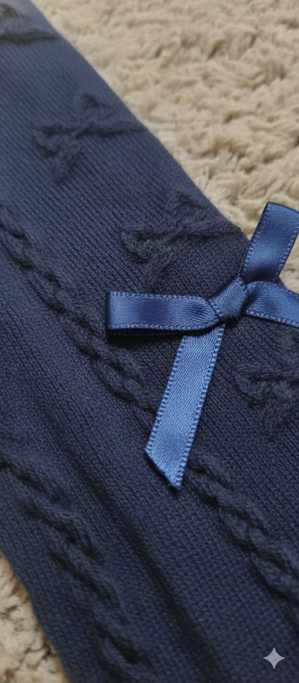 Navy Blue Breathable Premium Cotton Kids Stockings – Party to Play Wear