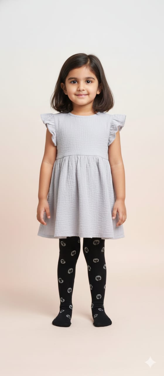 Black Kitty Breathable Premium Mesh Cotton Kids Stockings – Party to Play Wear