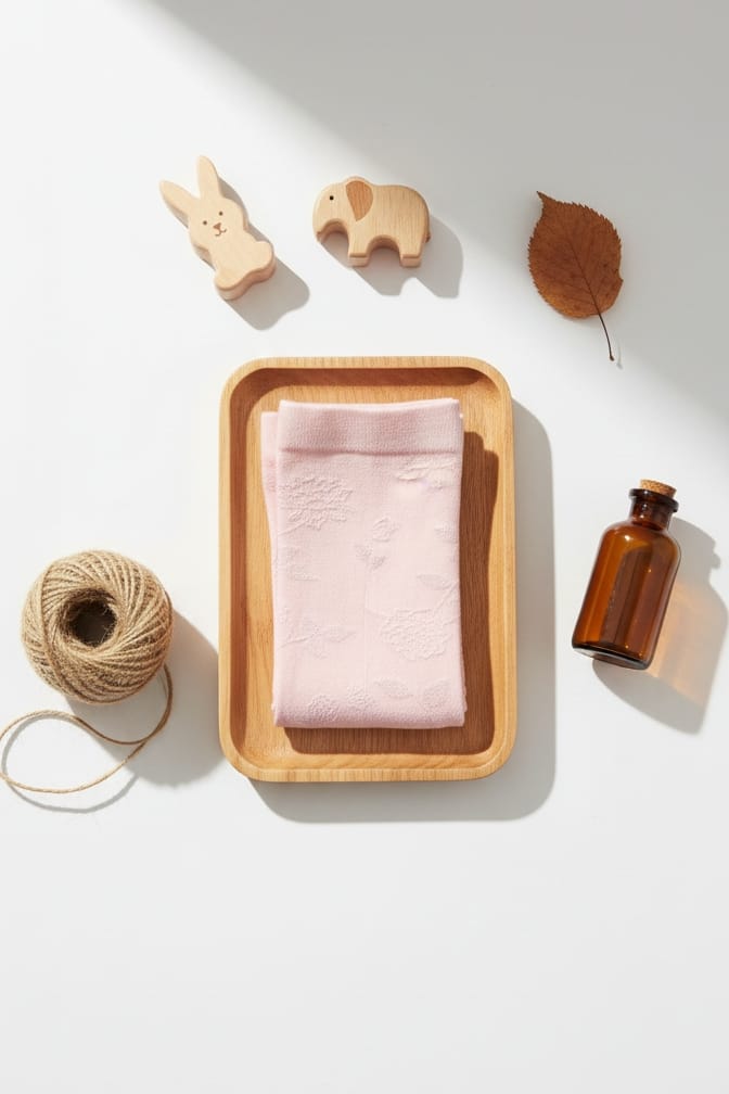 Pastel Pink Floral Shimmer Breathable Premium Mesh Cotton Kids Stockings – Party to Play Wear