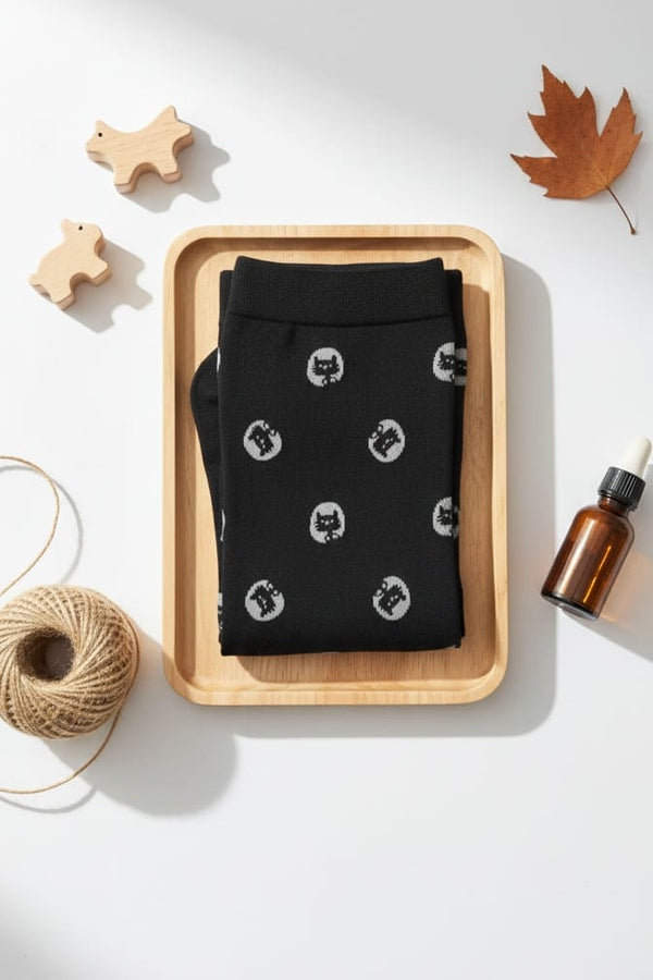 Black Kitty Breathable Premium Mesh Cotton Kids Stockings – Party to Play Wear