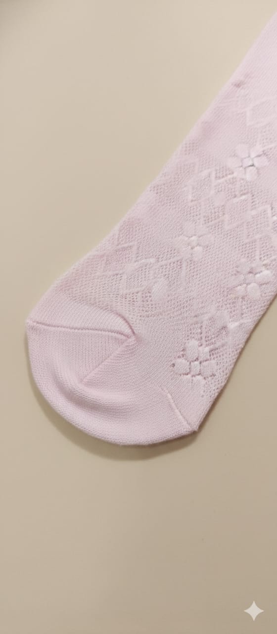 Pastel Pink Breathable Premium Mesh Kids Stockings – Party to Play Wear