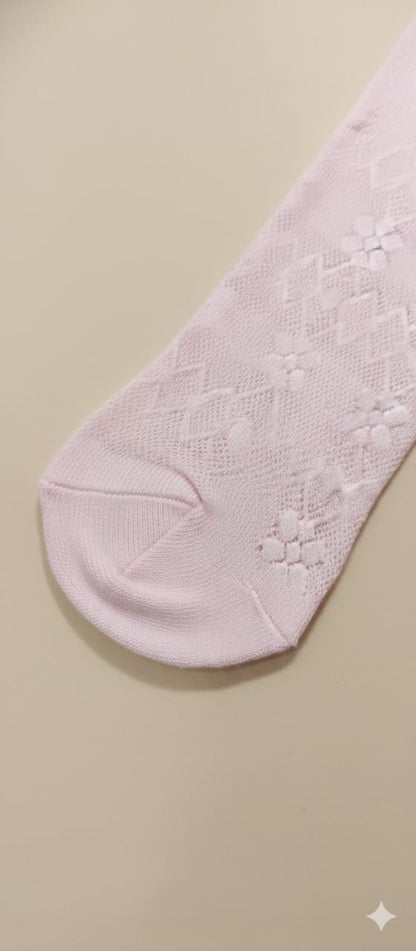 Pastel Pink Breathable Premium Mesh Kids Stockings – Party to Play Wear