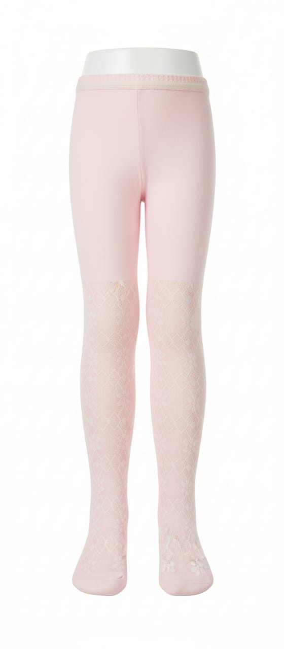 Pastel Pink Breathable Premium Mesh Kids Stockings – Party to Play Wear