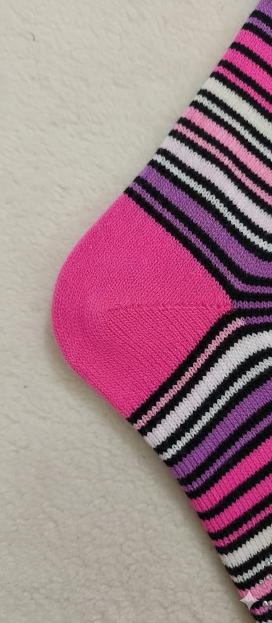 Multicolour Striped Breathable Premium Cotton Kids Stockings – Party to Play Wear