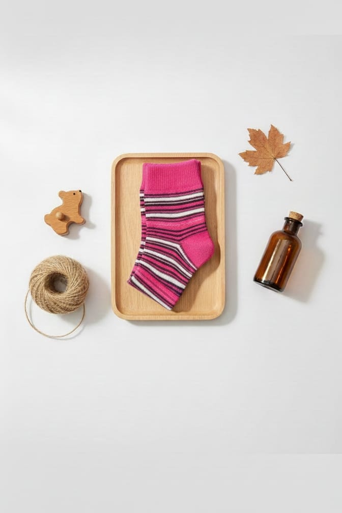 Multicolour Striped Breathable Premium Cotton Kids Stockings – Party to Play Wear