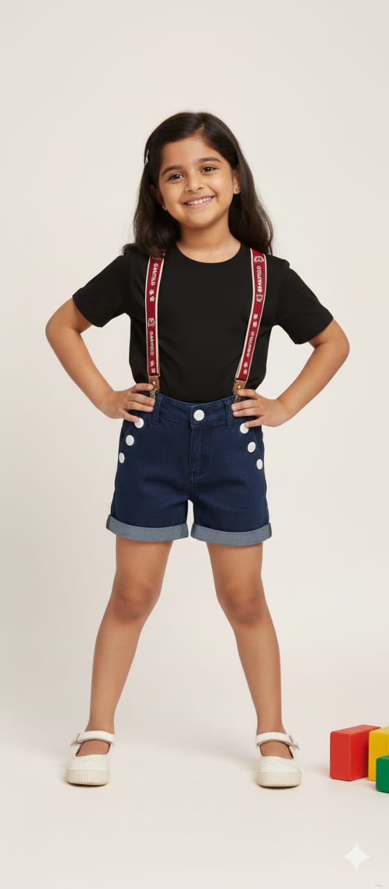 Red Garfield Kids Printed Suspenders – Premium Fun Style