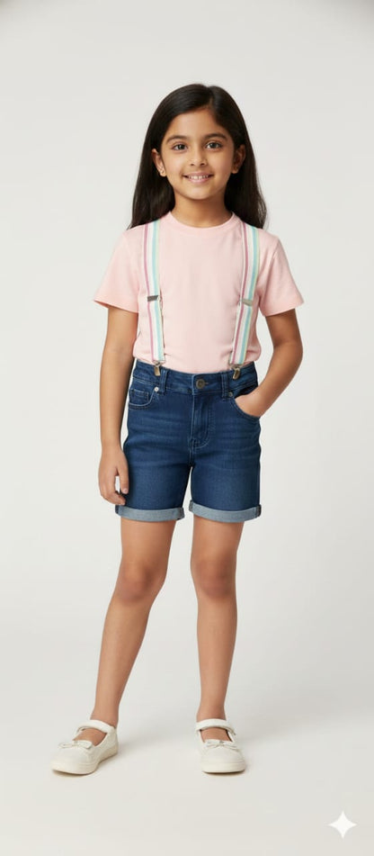 Multicolour Striped Kids Printed Suspenders – Premium Fun Style