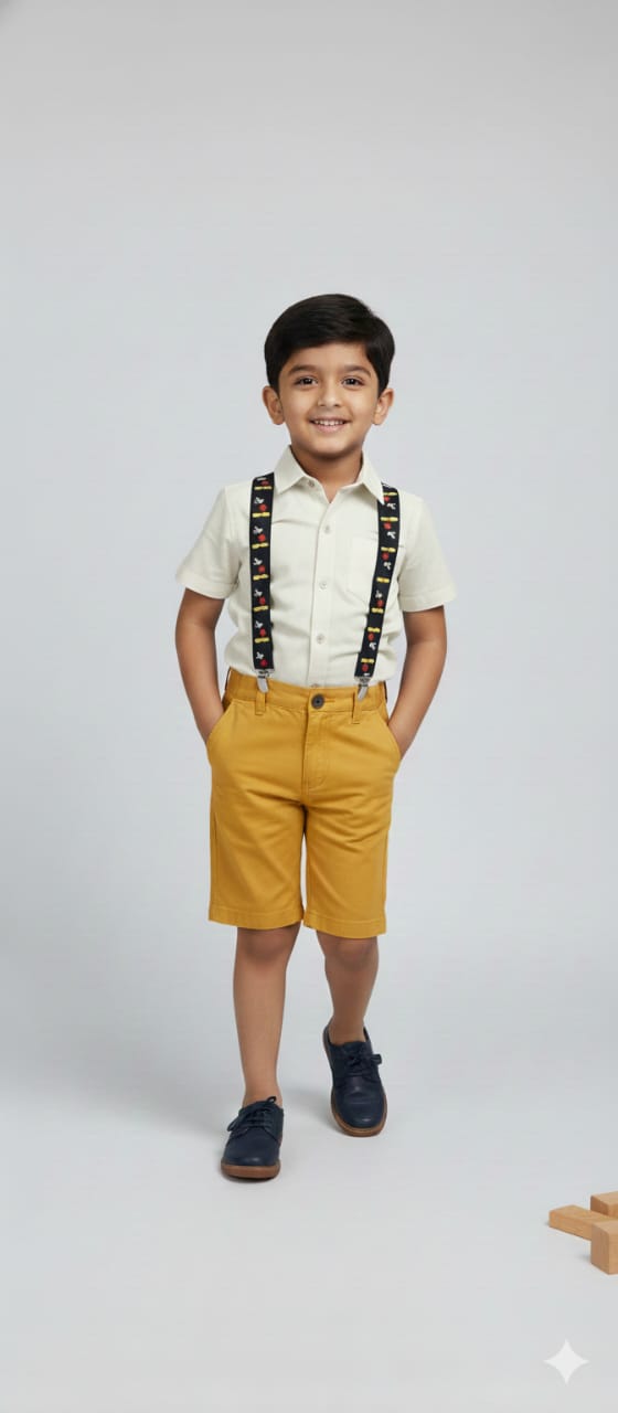 Black Mickey Printed Suspenders – Premium Fun Style