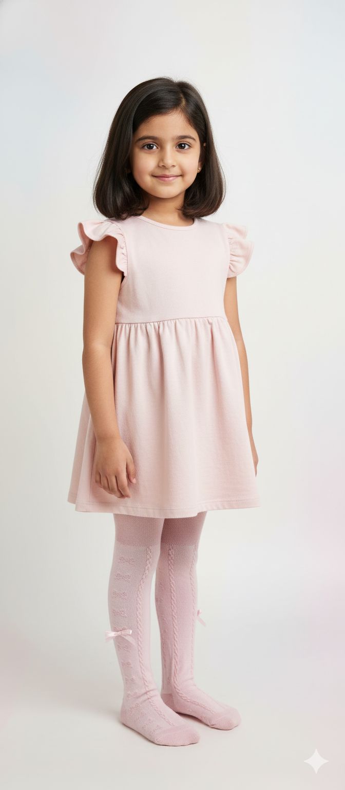 Pastel Pink Breathable Premium Cotton Kids Stockings – Party to Play Wear