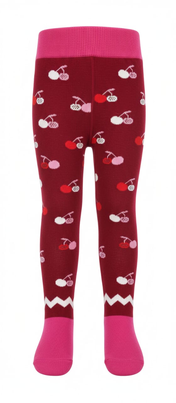 Mehroon Cherry  Breathable Premium Cotton Kids Stockings – Party to Play Wear