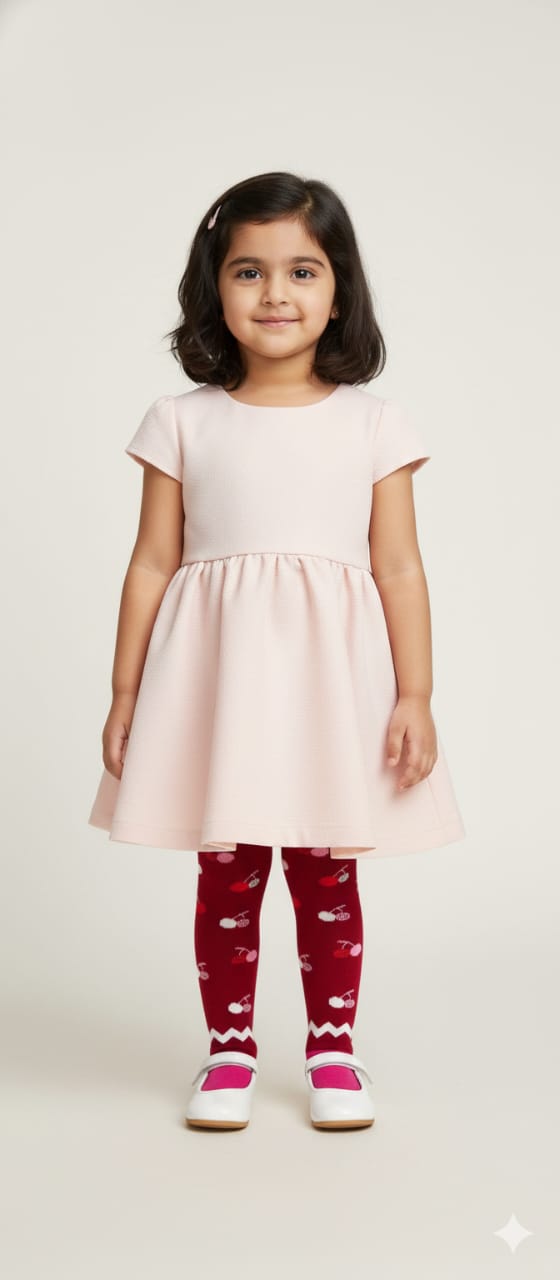 Mehroon Cherry  Breathable Premium Cotton Kids Stockings – Party to Play Wear