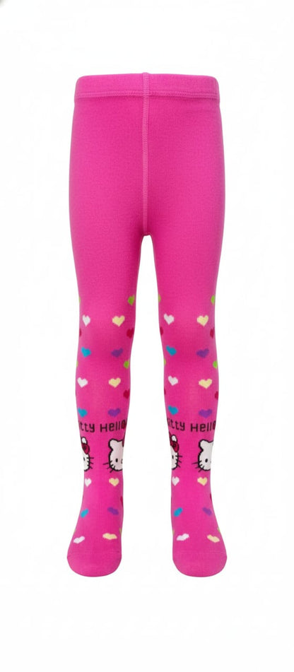 Magenta Multicolour Kitty Breathable Premium Cotton Kids Stockings – Party to Play Wear