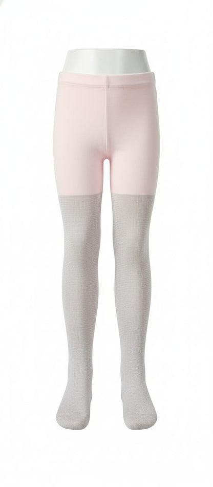 Pastel Pink Shimmer Breathable Premium Cotton Mesh Kids Stockings – Party to Play Wear