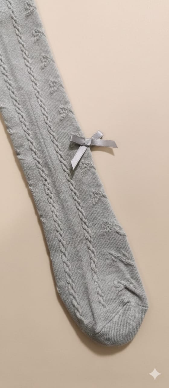 Grey Breathable Premium Cotton Kids Stockings – Party to Play Wear