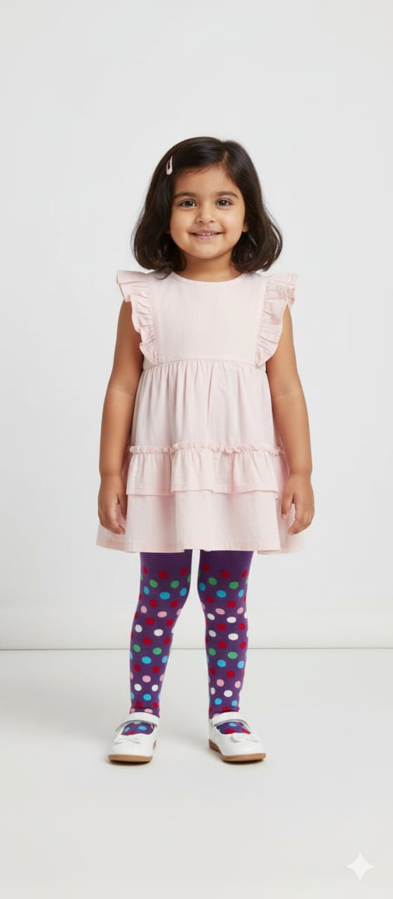 Purple Multicolour Breathable Premium Cotton Kids Stockings – Party to Play Wear