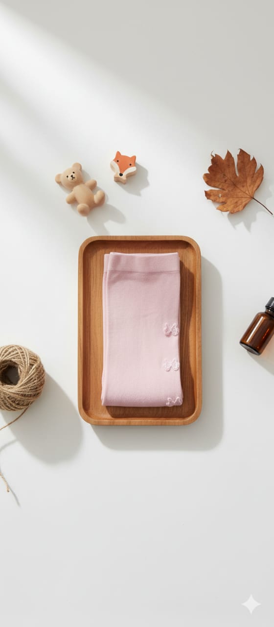 Pink Butterfly Breathable Premium Cotton Kids Stockings – Party to Play Wear