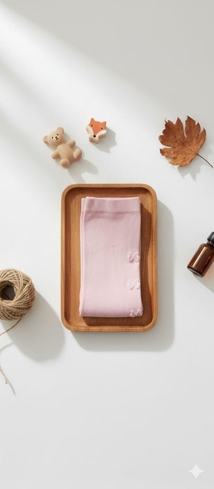 Pink Butterfly Breathable Premium Cotton Kids Stockings – Party to Play Wear