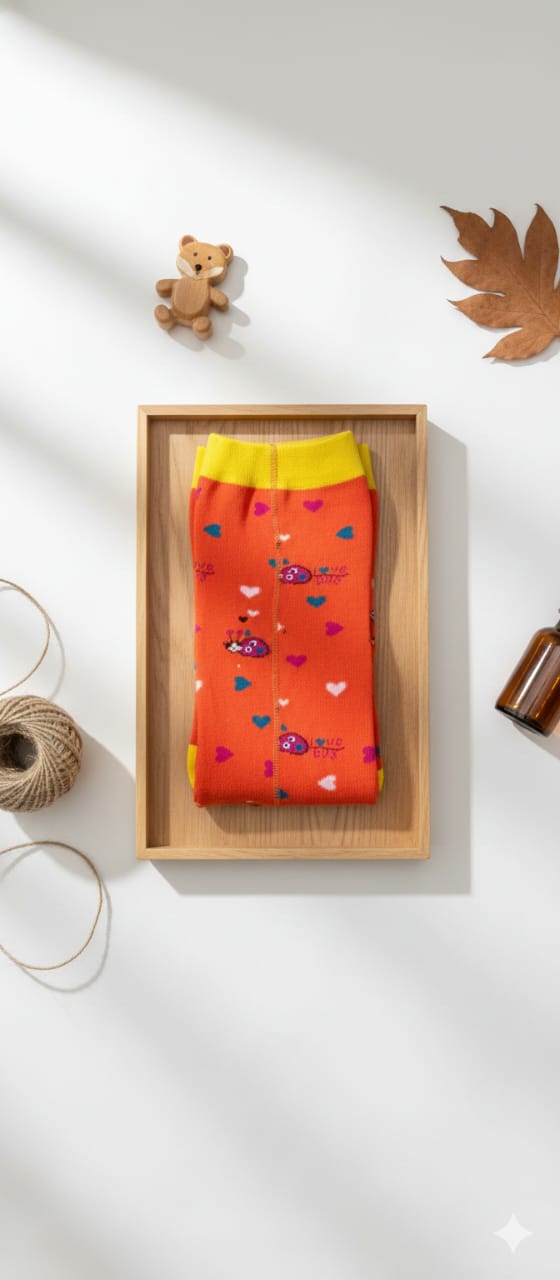 Orange Breathable Premium Cotton Kids Stockings – Party to Play Wear