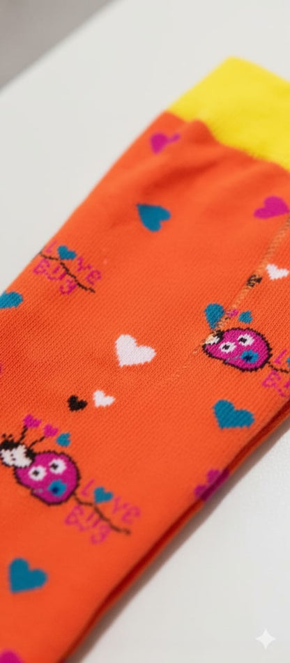 Orange Breathable Premium Cotton Kids Stockings – Party to Play Wear