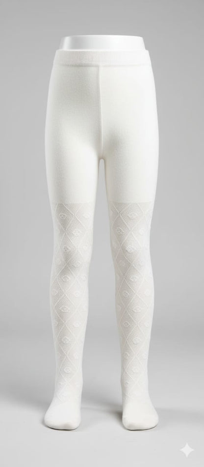 White Breathable Premium Cotton Mesh Kids Stockings – Party to Play Wear