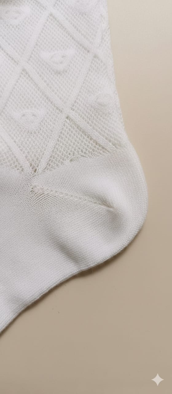 White Breathable Premium Cotton Mesh Kids Stockings – Party to Play Wear