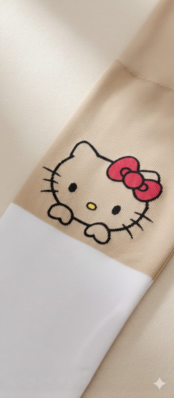 White Nude - Kitty Breathable Premium Cotton Mesh Kids Stockings – Party to Play Wear