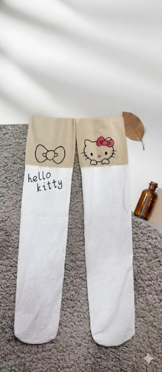 White Nude - Kitty Breathable Premium Cotton Mesh Kids Stockings – Party to Play Wear