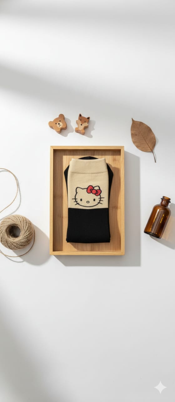 Black Nude - Kitty Breathable Premium Cotton Mesh Kids Stockings – Party to Play Wear