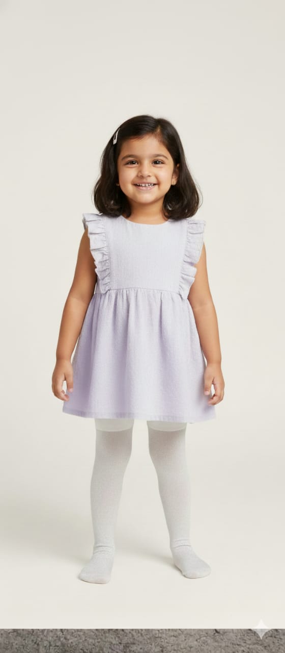 Silver Shimmer Breathable Premium Cotton Mesh Kids Stockings – Party to Play Wear