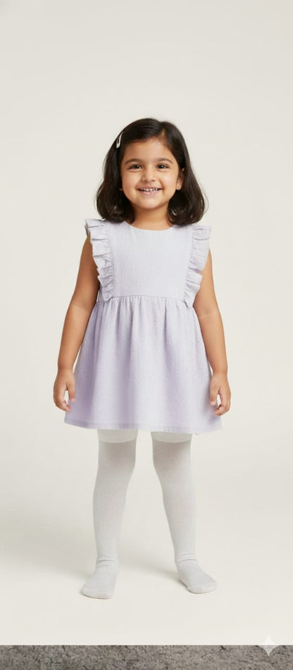 Silver Shimmer Breathable Premium Cotton Mesh Kids Stockings – Party to Play Wear