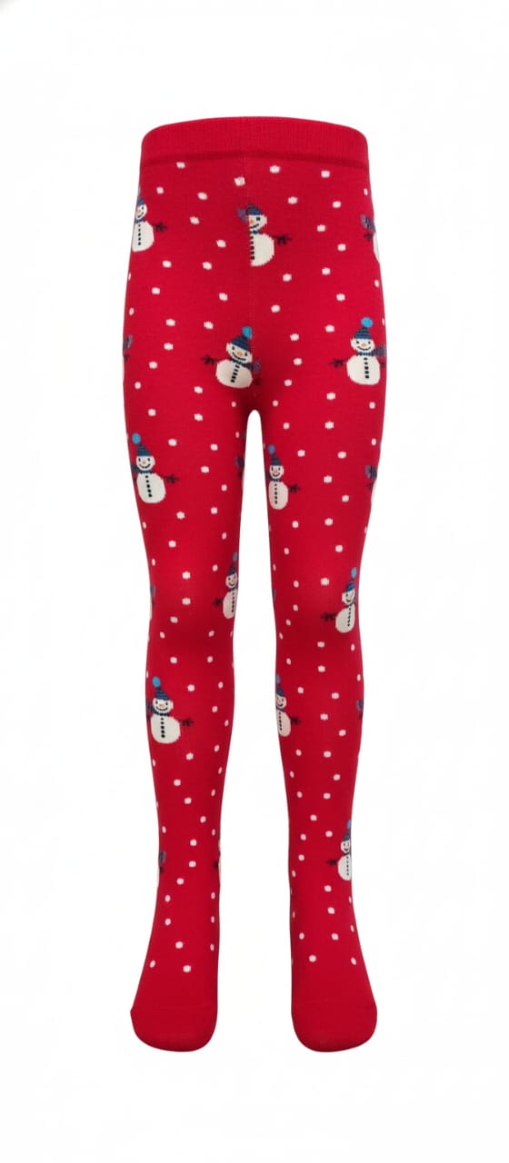 Red Snowman Breathable Premium Cotton Kids Stockings – Party to Play Wear