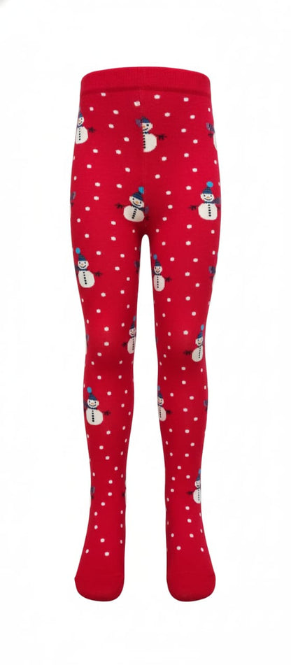 Red Snowman Breathable Premium Cotton Kids Stockings – Party to Play Wear