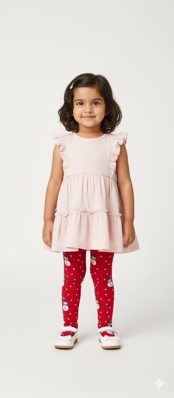 Red Snowman Breathable Premium Cotton Kids Stockings – Party to Play Wear