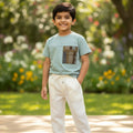 Mint Green Oversize Cotton T-Shirt with Natural Jute Pocket – Summer Essential