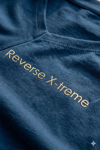 Teal Blue Asymmetric Shoulder Cotton T-Shirt