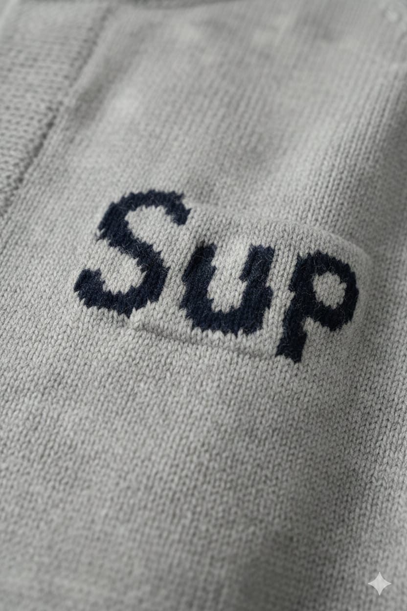 Grey Varsity Style Knit Kids Sweater Jacket