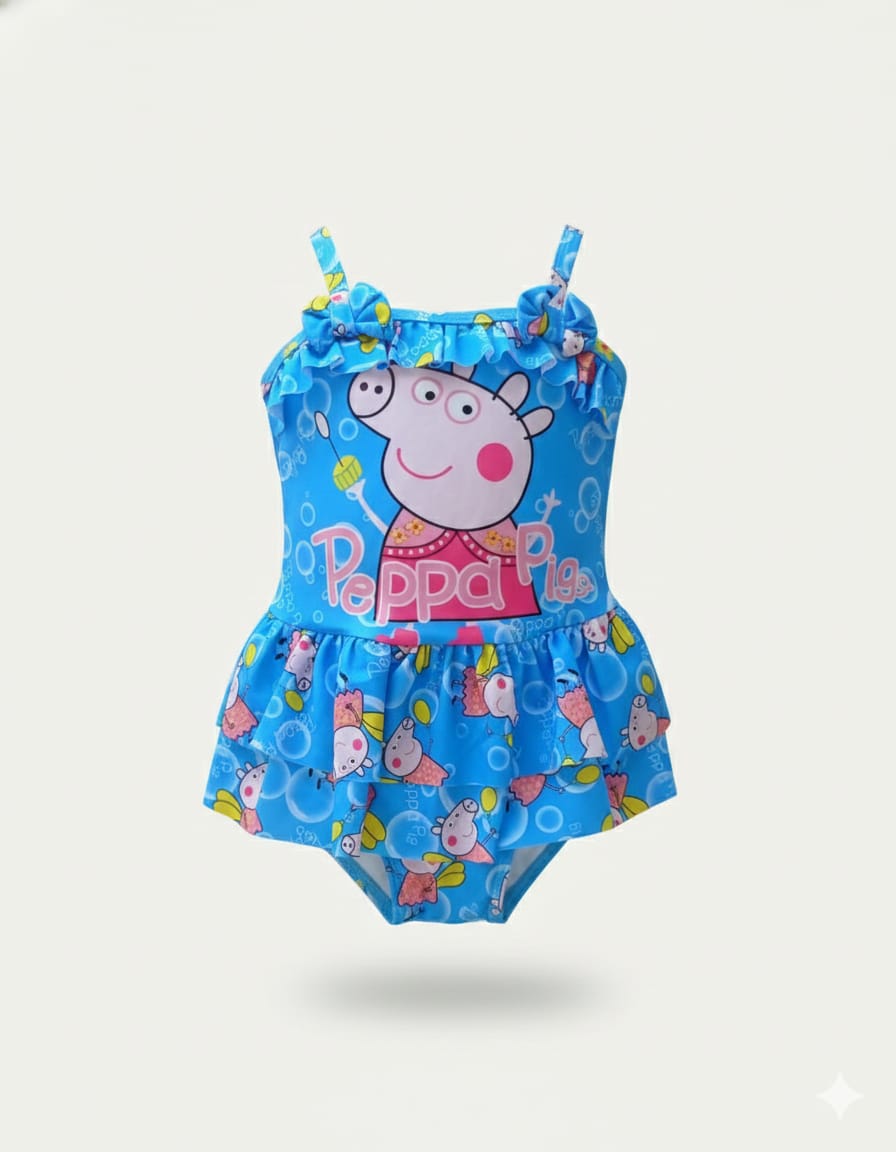 Peppa Pig Blue Ruffle Swimwear for Girls