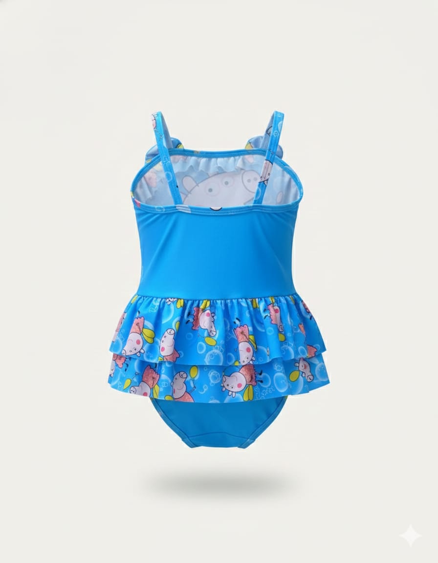 Peppa Pig Blue Ruffle Swimwear for Girls
